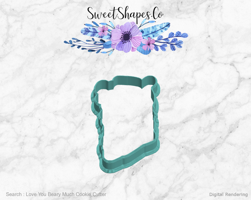 Love You Beary Much Cookie Cutter — left view