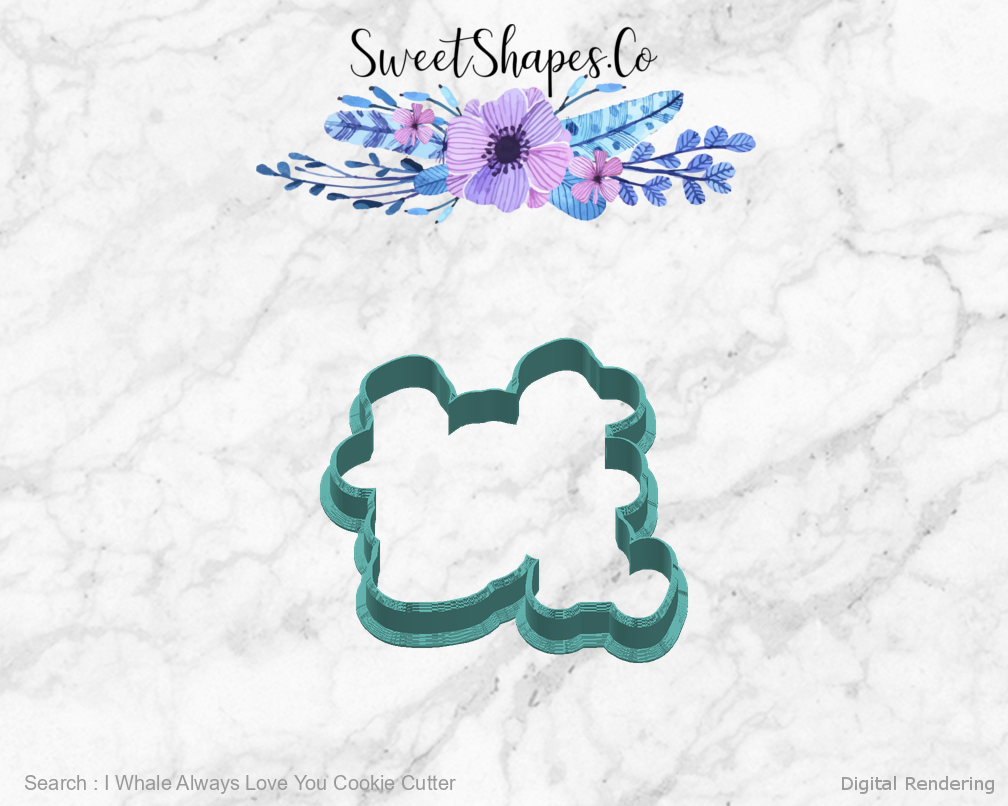 I Whale Always Love You Cookie Cutter — right view