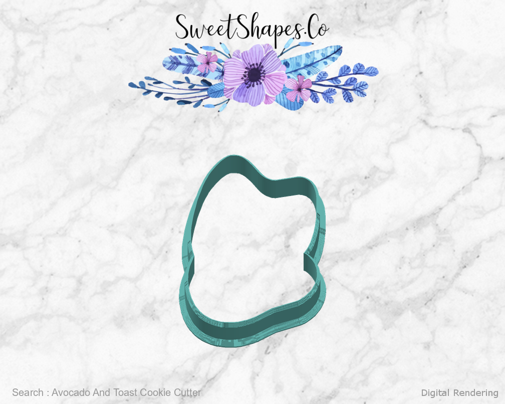 Avocado And Toast Cookie Cutter — right view