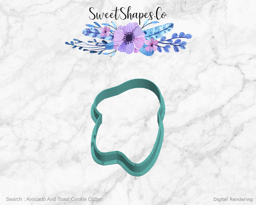Avocado And Toast Cookie Cutter — left view
