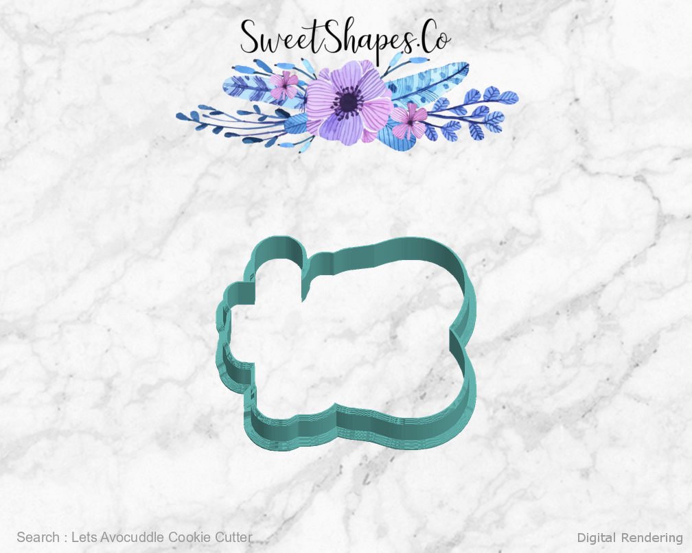 Lets Avocuddle Cookie Cutter — left view