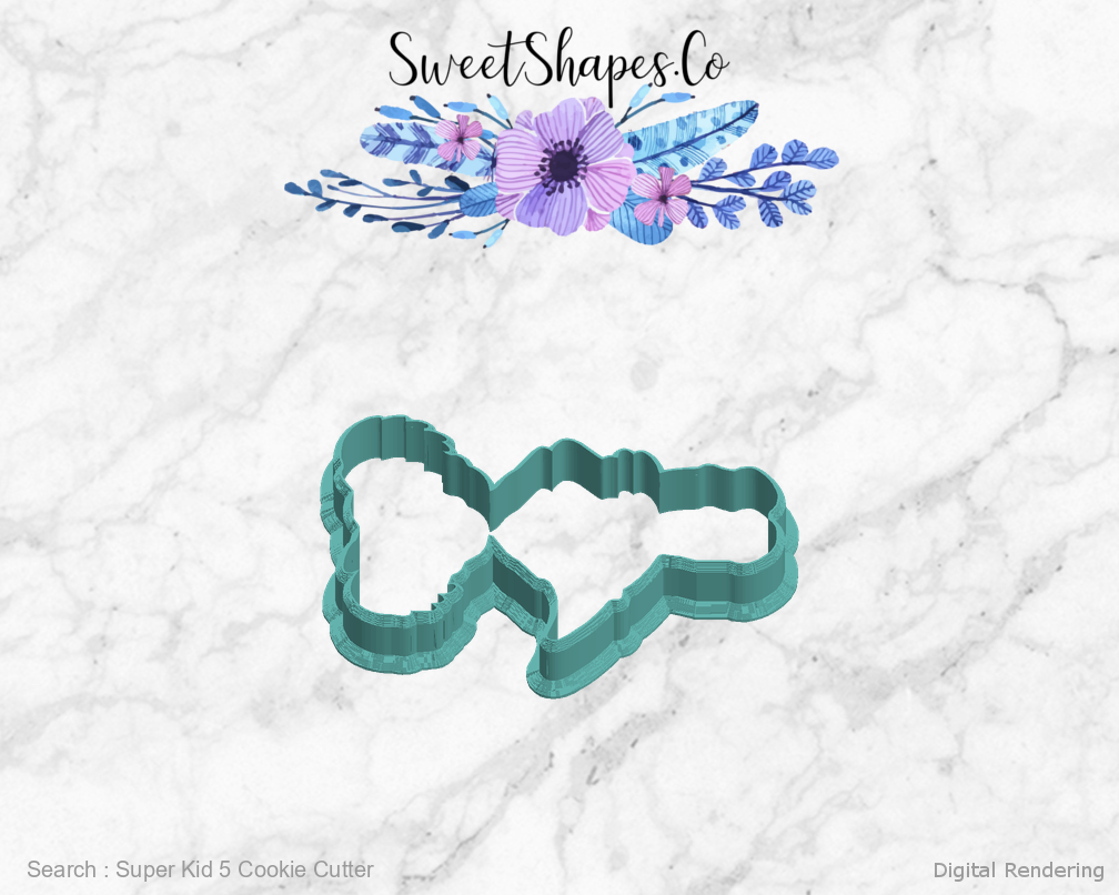 Super Kid 5 Cookie Cutter — left view