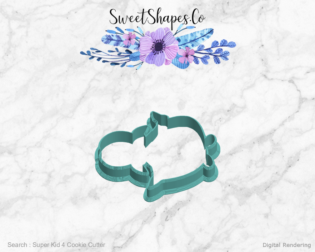 Super Kid 4 Cookie Cutter — left view