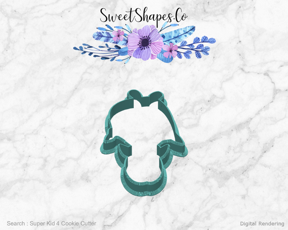 Super Kid 4 Cookie Cutter — back view
