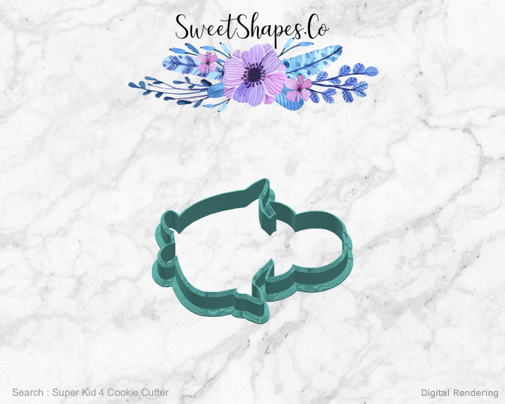 Super Kid 4 Cookie Cutter — right view