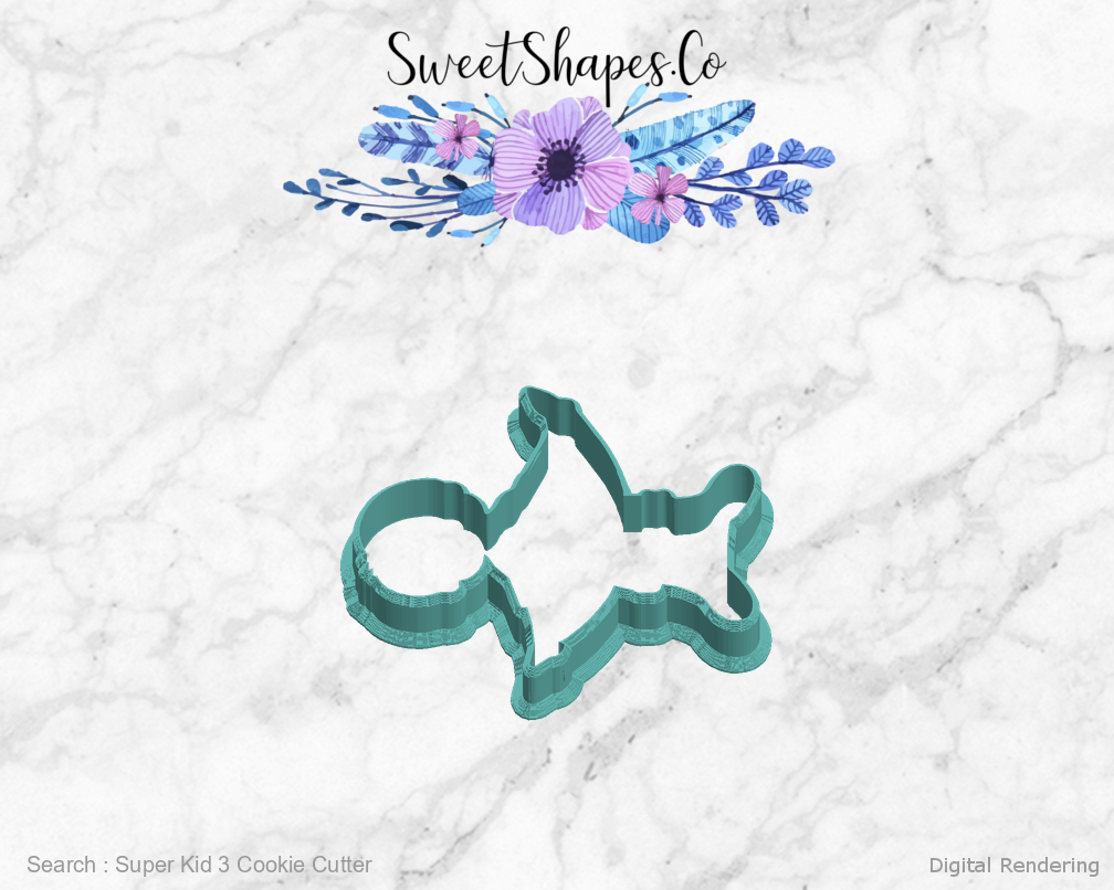 Super Kid 3 Cookie Cutter — left view