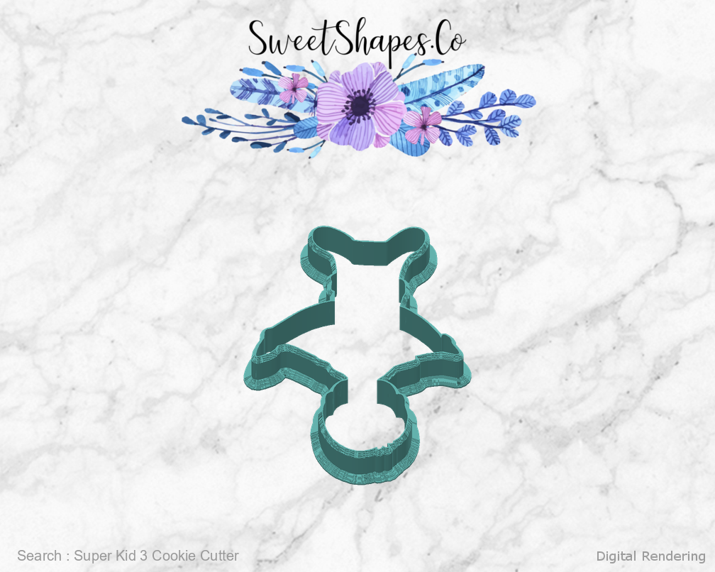 Super Kid 3 Cookie Cutter — back view