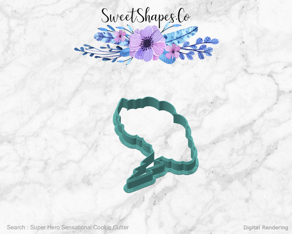 Super Hero Sensational Cookie Cutter — angled front view