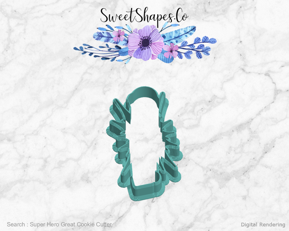 Super Hero Great Cookie Cutter — left view