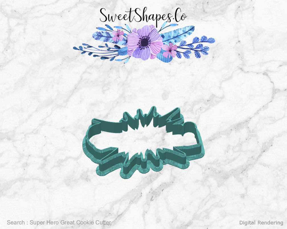 Super Hero Great Cookie Cutter — back view