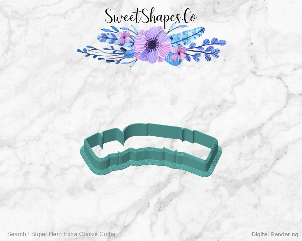 Super Hero Extra Cookie Cutter — front view