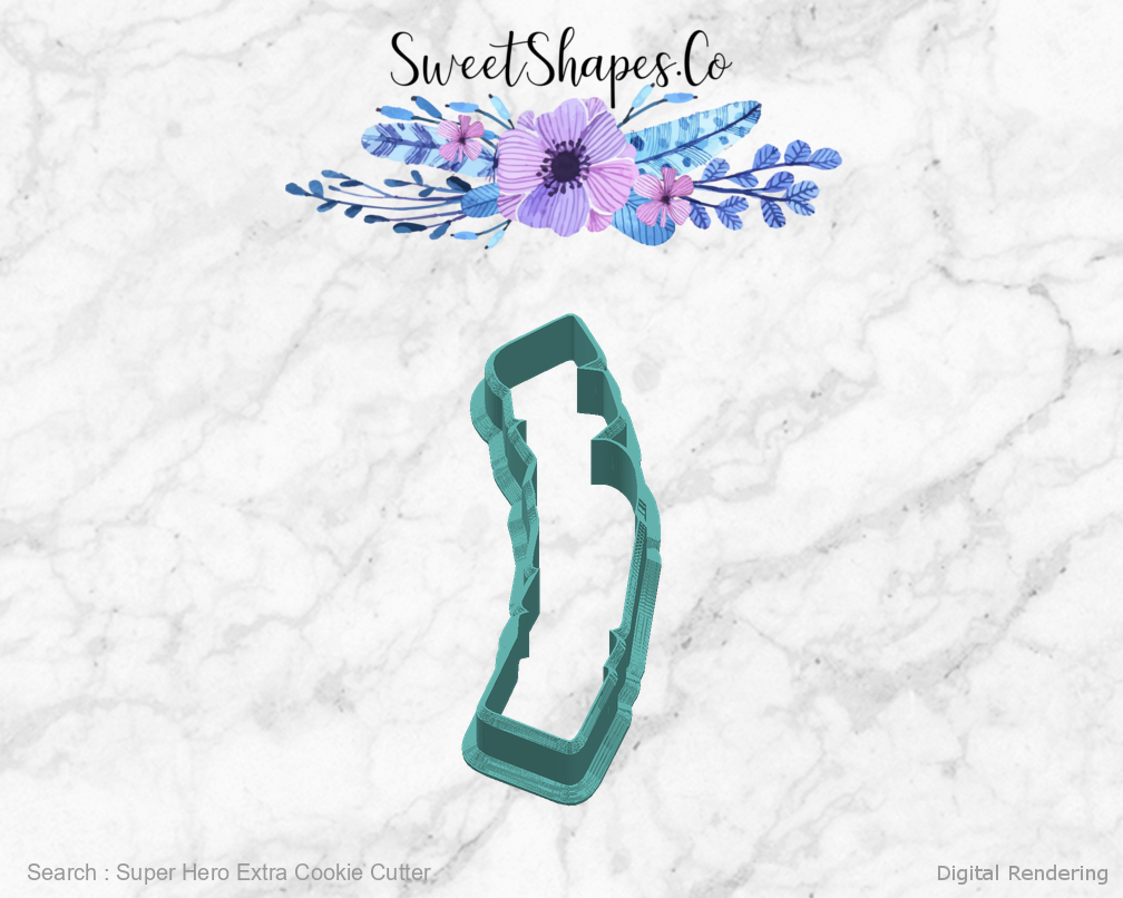 Super Hero Extra Cookie Cutter — right view