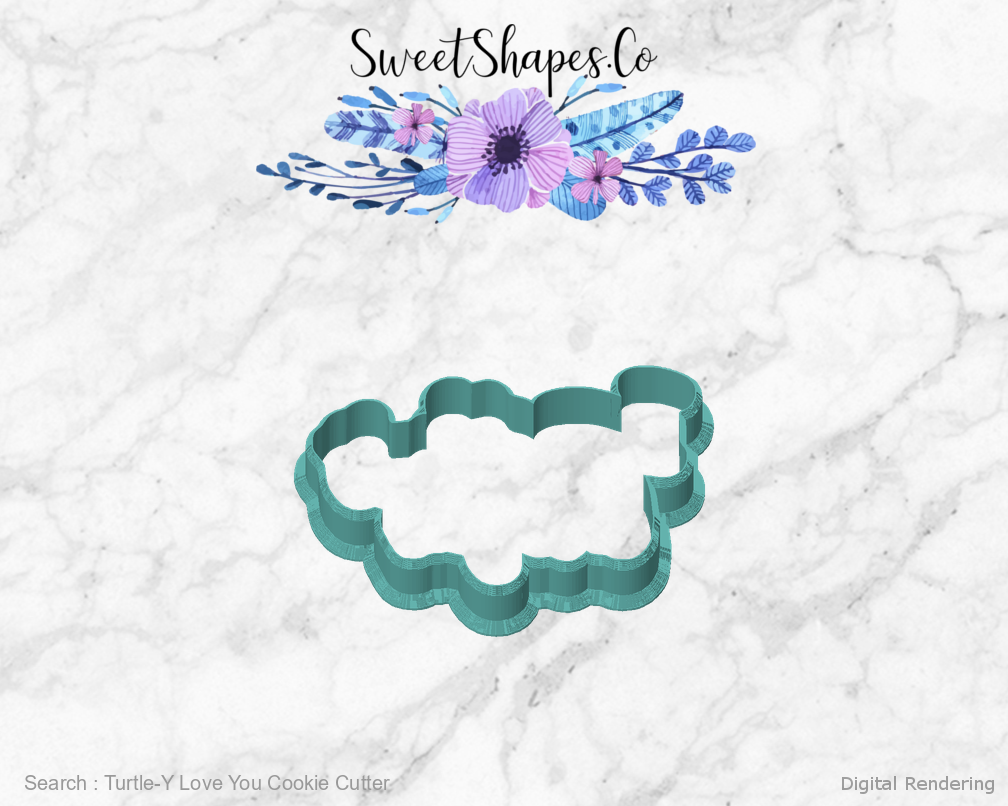 Turtle-Y Love You Cookie Cutter — front view