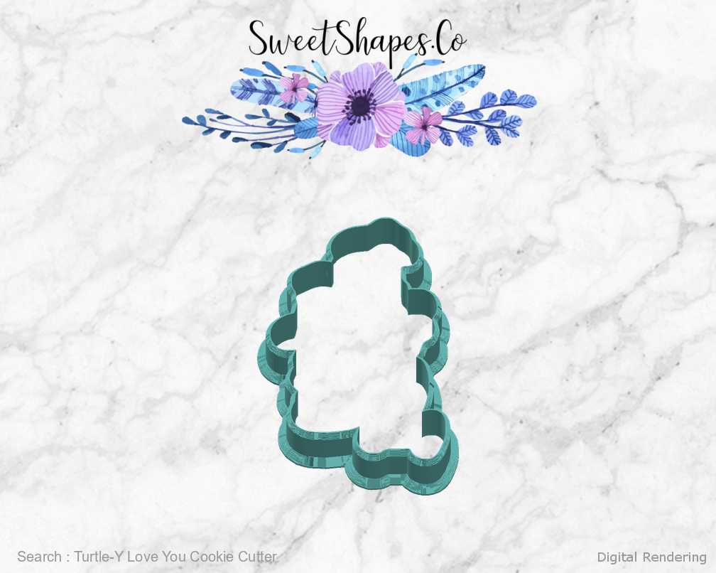Turtle-Y Love You Cookie Cutter — right view