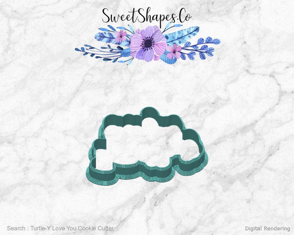 Turtle-Y Love You Cookie Cutter — back view