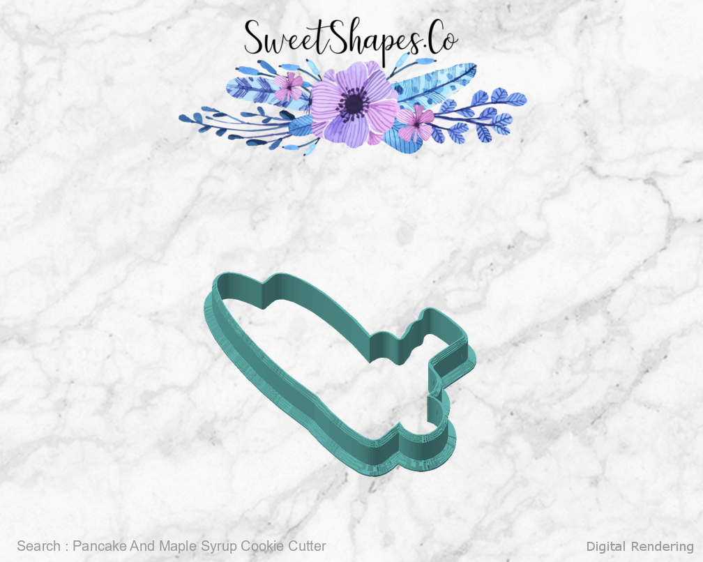 Pancake And Maple Syrup Cookie Cutter — angled front view