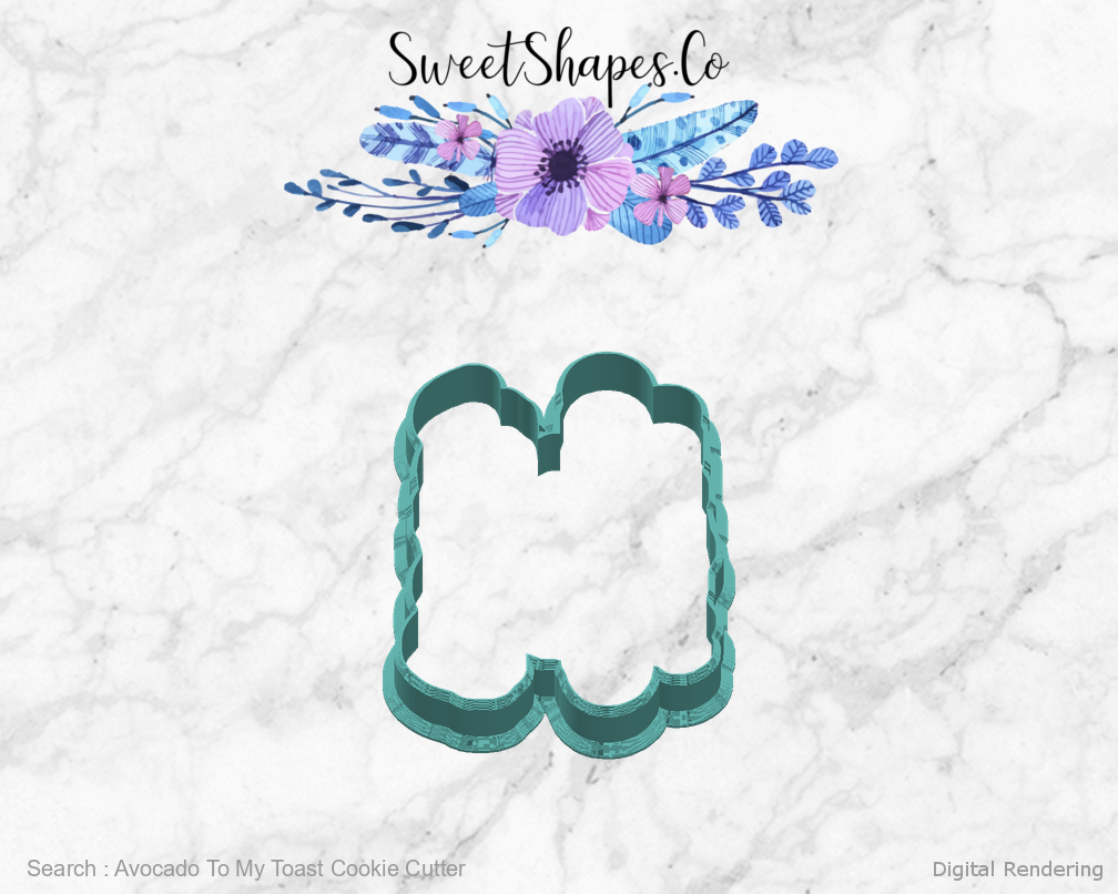 Avocado To My Toast Cookie Cutter — right view