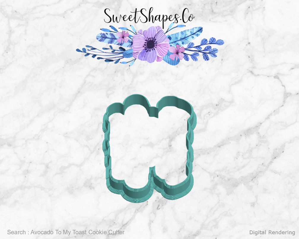 Avocado To My Toast Cookie Cutter — left view