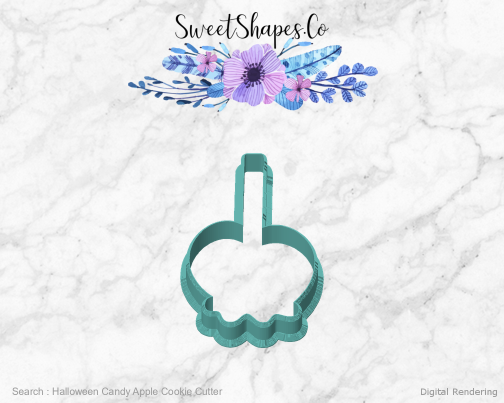 Halloween Candy Apple Cookie Cutter — front view