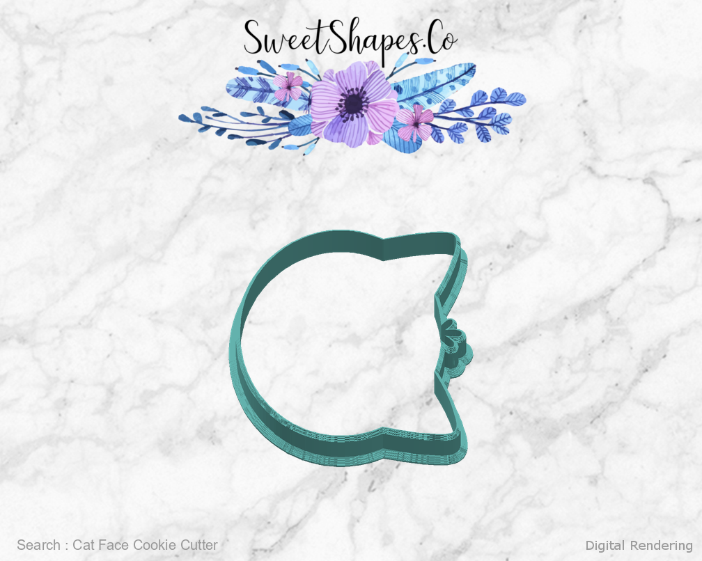 Cat Face Cookie Cutter — right view