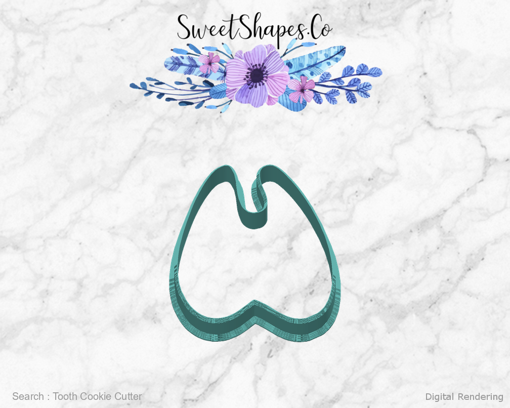 Tooth Cookie Cutter — back view