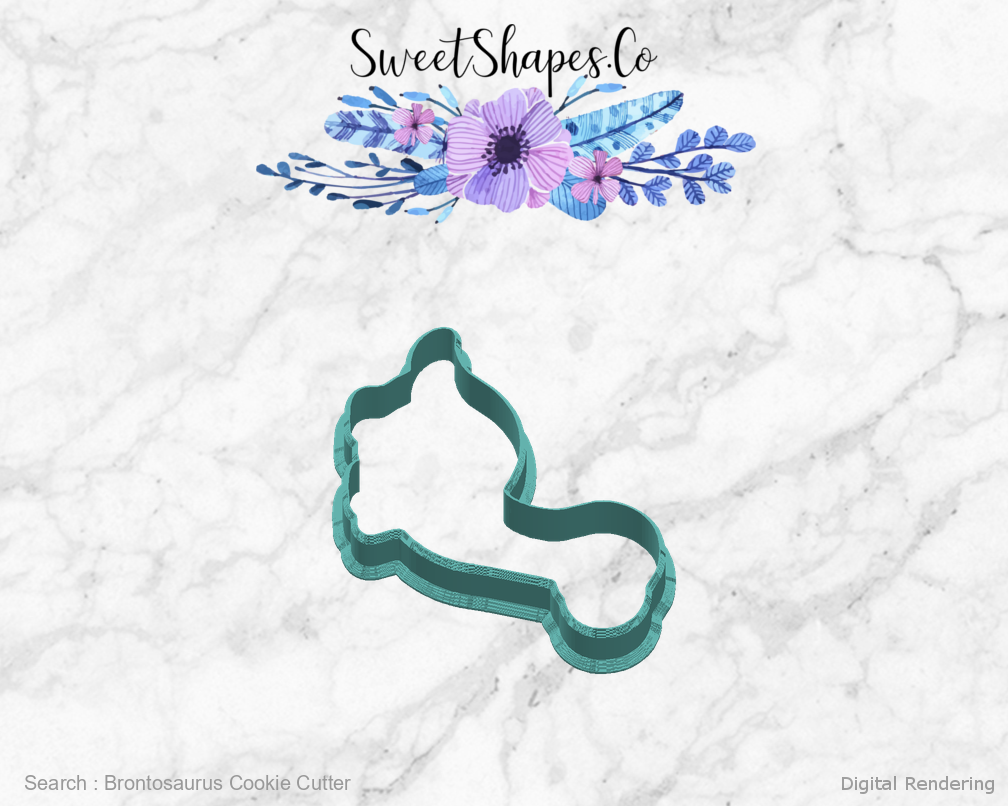 Brontosaurus Cookie Cutter — right view