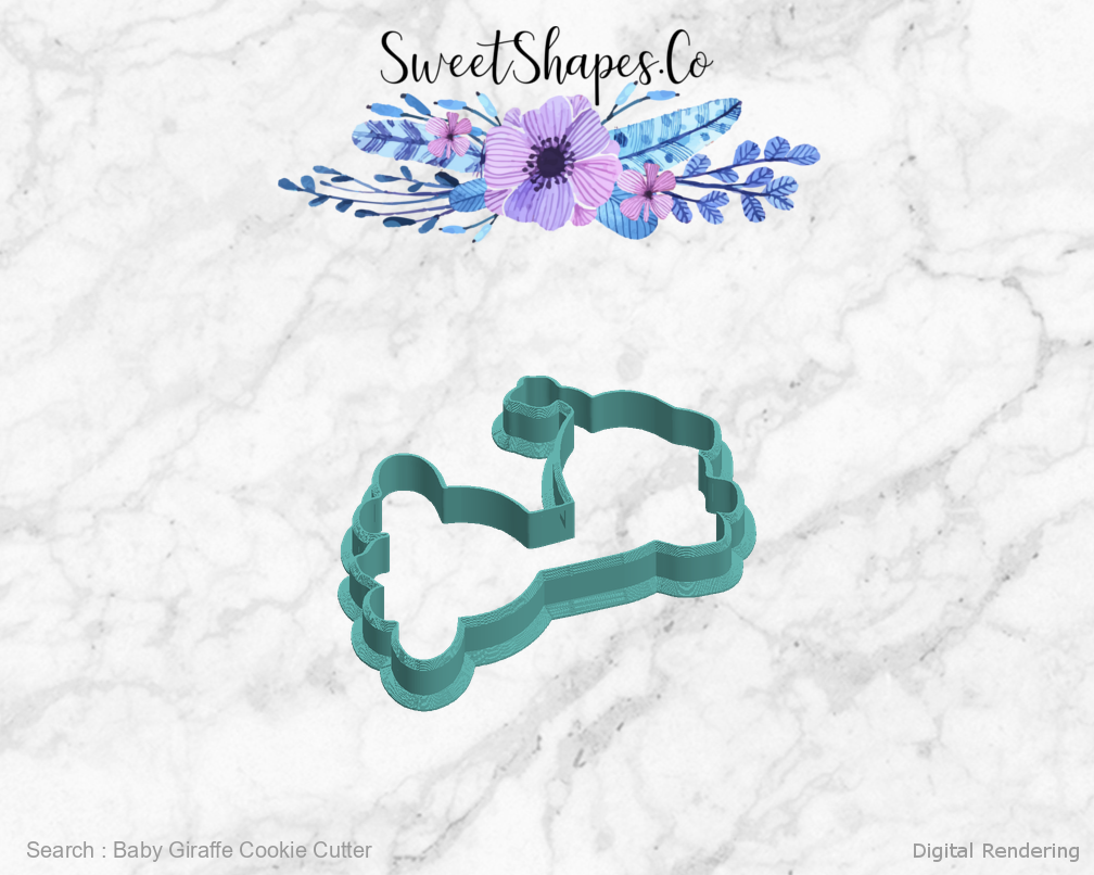 Baby Giraffe Cookie Cutter — left view