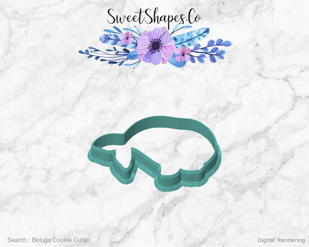 Beluga Cookie Cutter — front view
