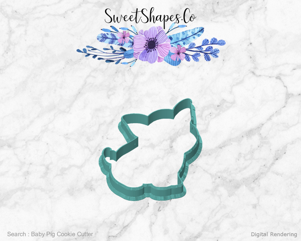 Baby Pig Cookie Cutter — front view