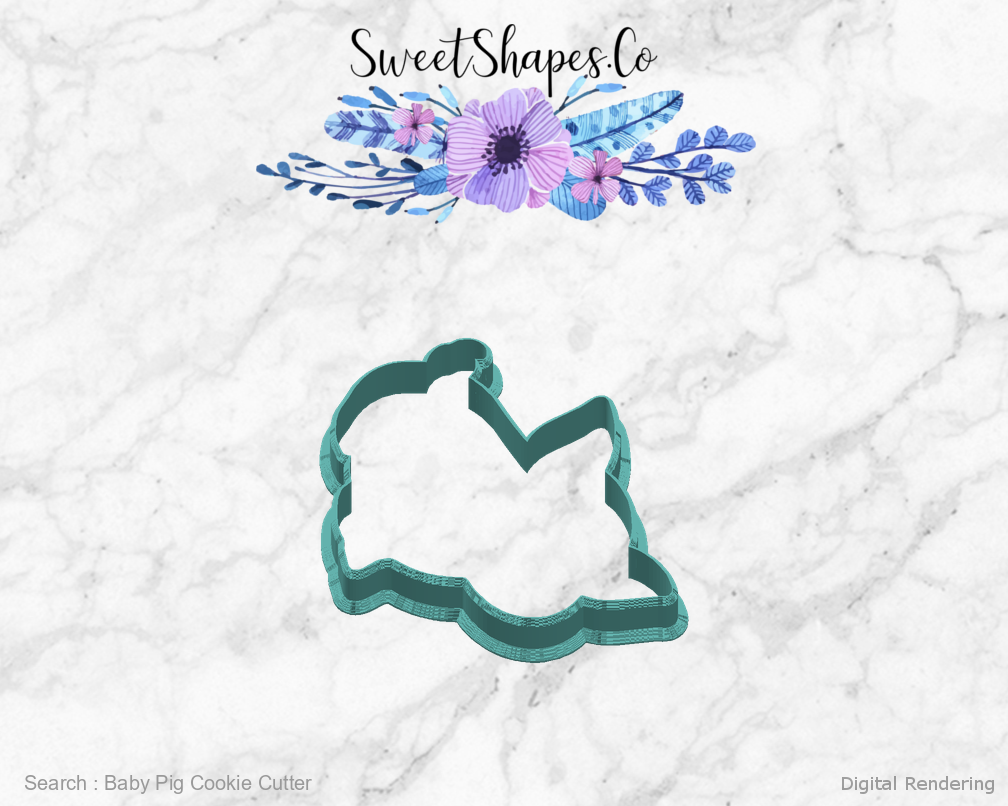 Baby Pig Cookie Cutter — right view