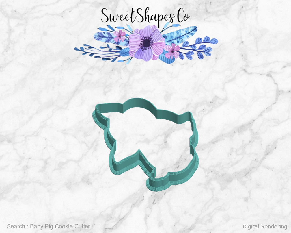 Baby Pig Cookie Cutter — left view