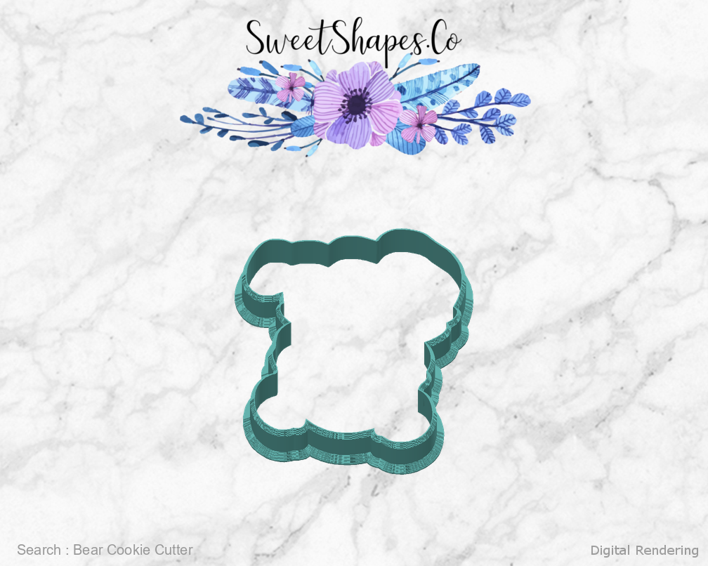 Bear Cookie Cutter — back view