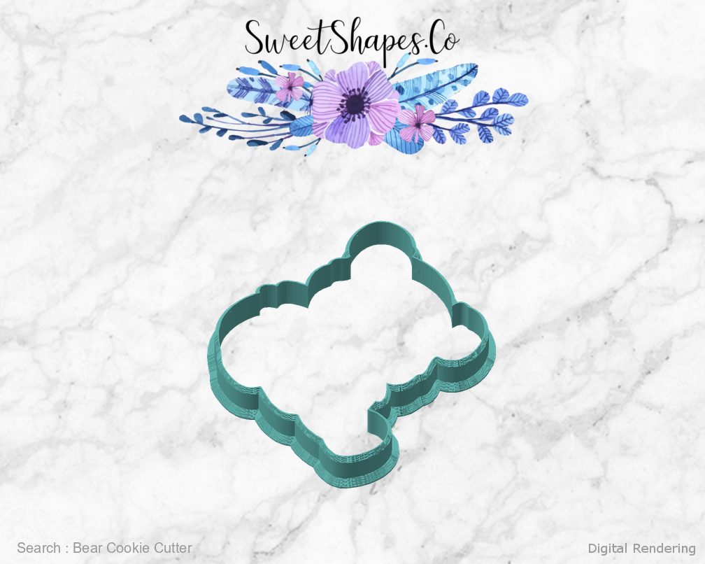 Bear Cookie Cutter — angled front view