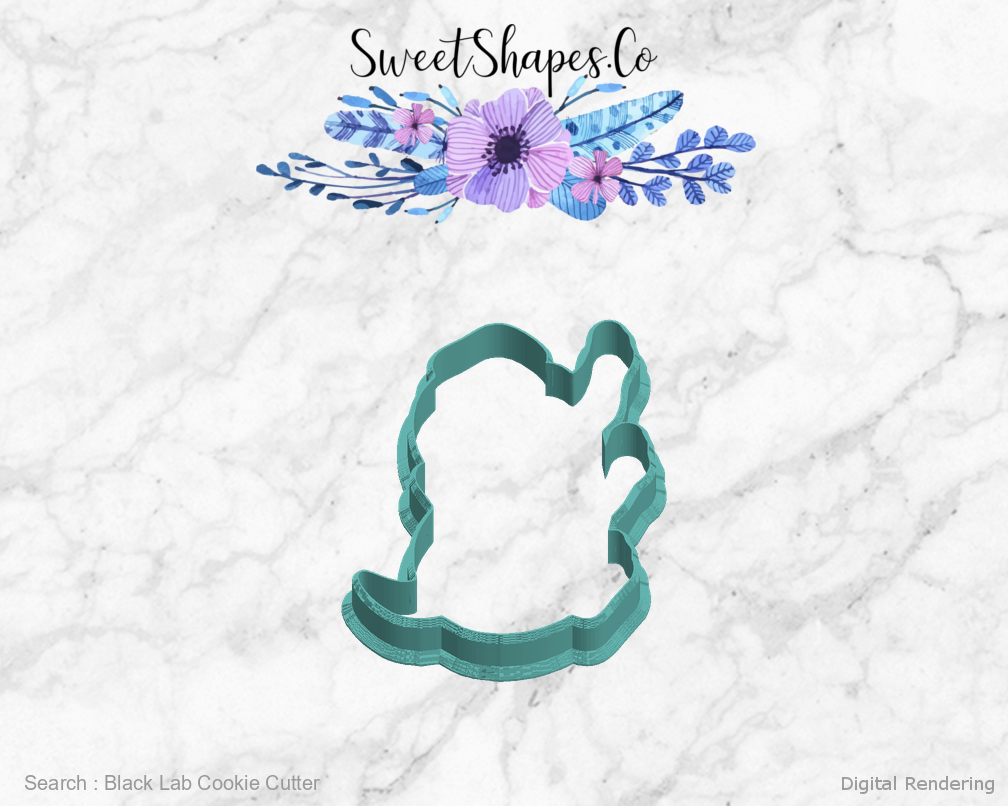 Black Lab Cookie Cutter — left view