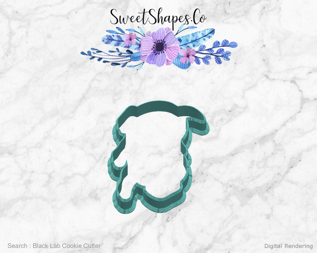 Black Lab Cookie Cutter — right view