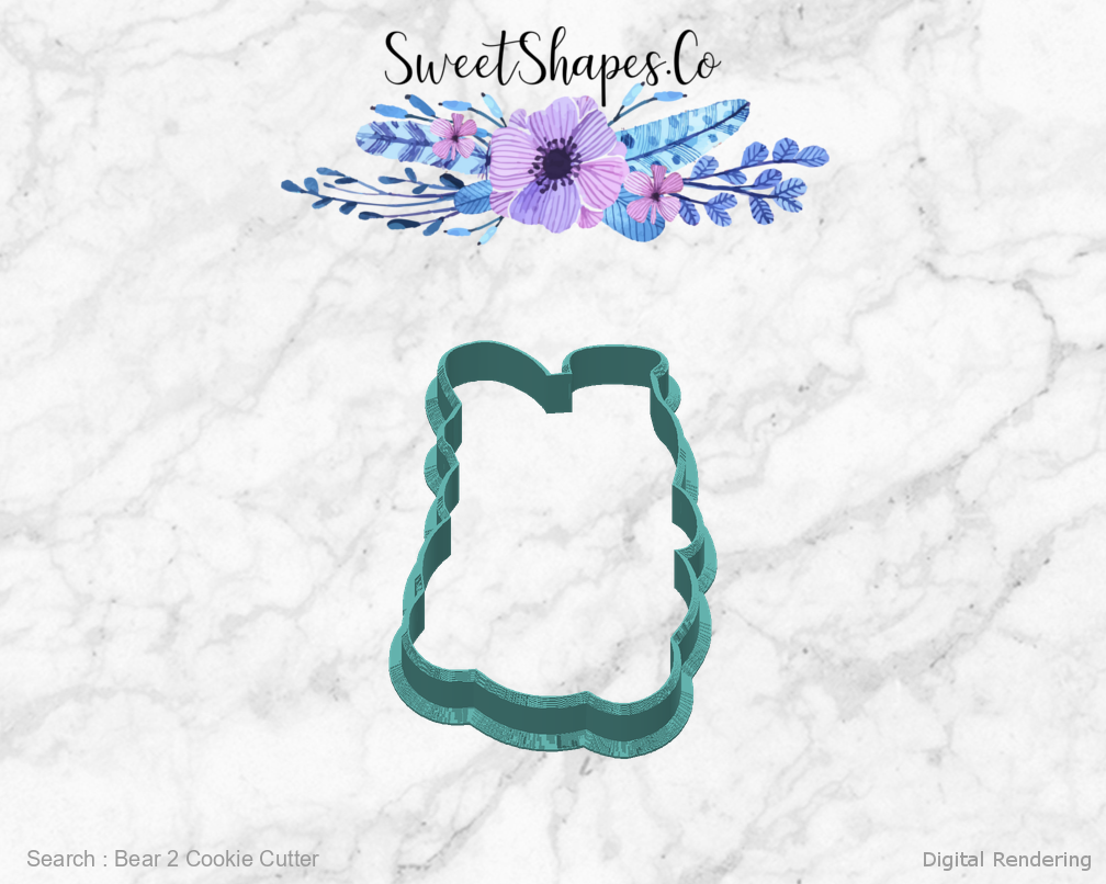 Bear 2 Cookie Cutter — back view