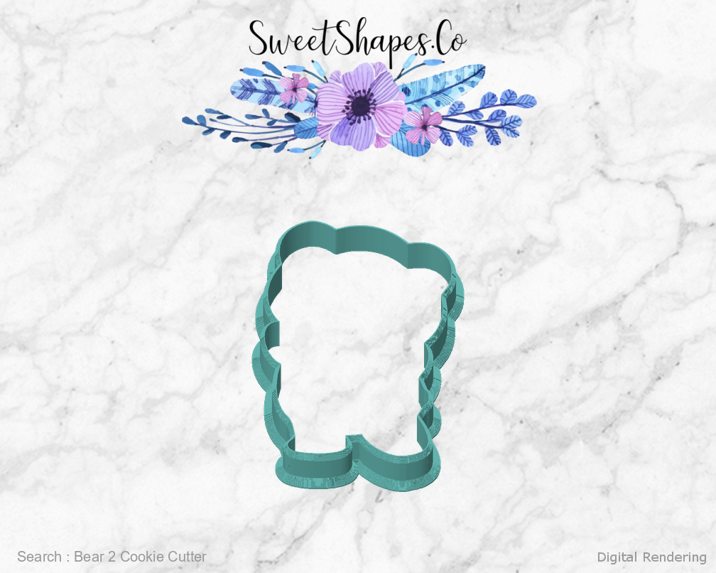 Bear 2 Cookie Cutter — front view