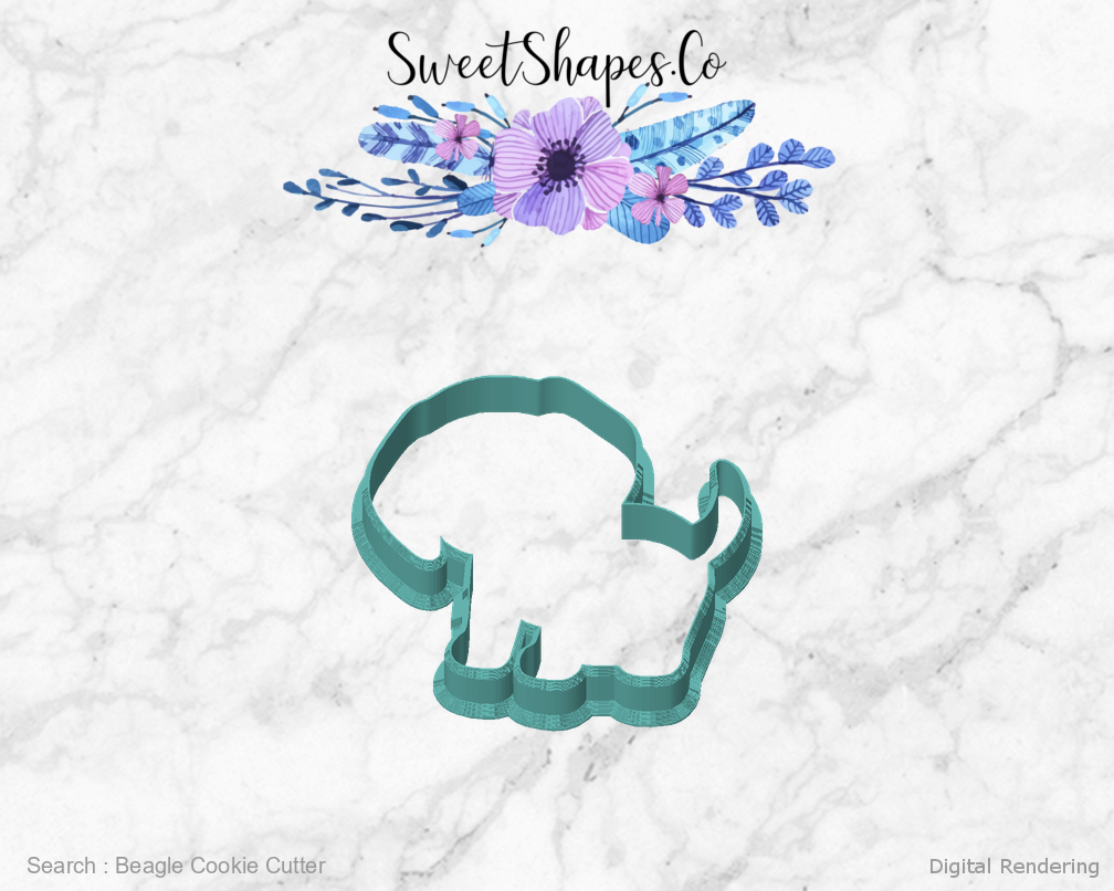 Beagle Cookie Cutter — front view