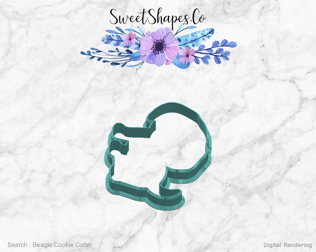 Beagle Cookie Cutter — right view