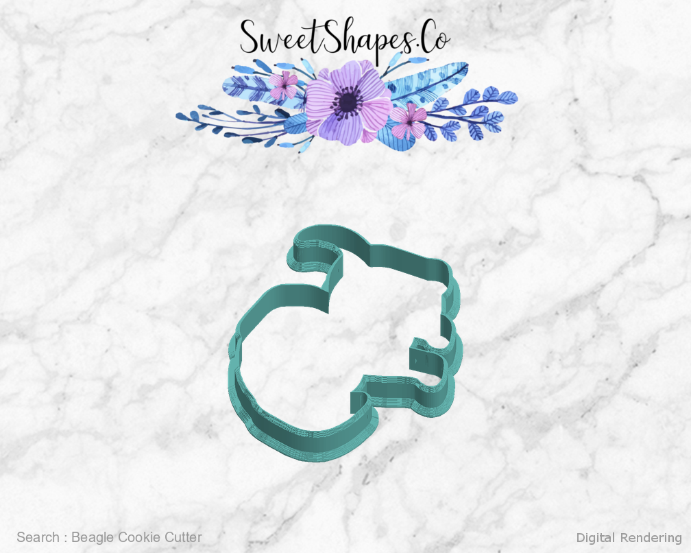 Beagle Cookie Cutter — left view