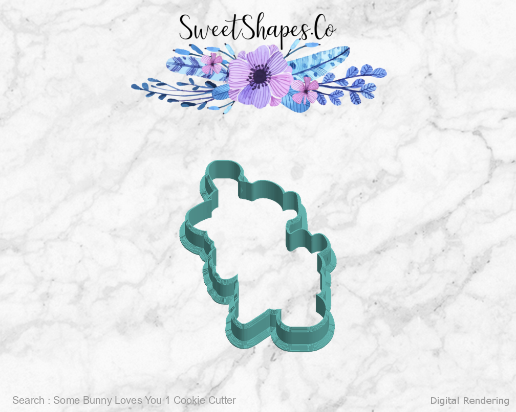 Some Bunny Loves You 1 Cookie Cutter — left view