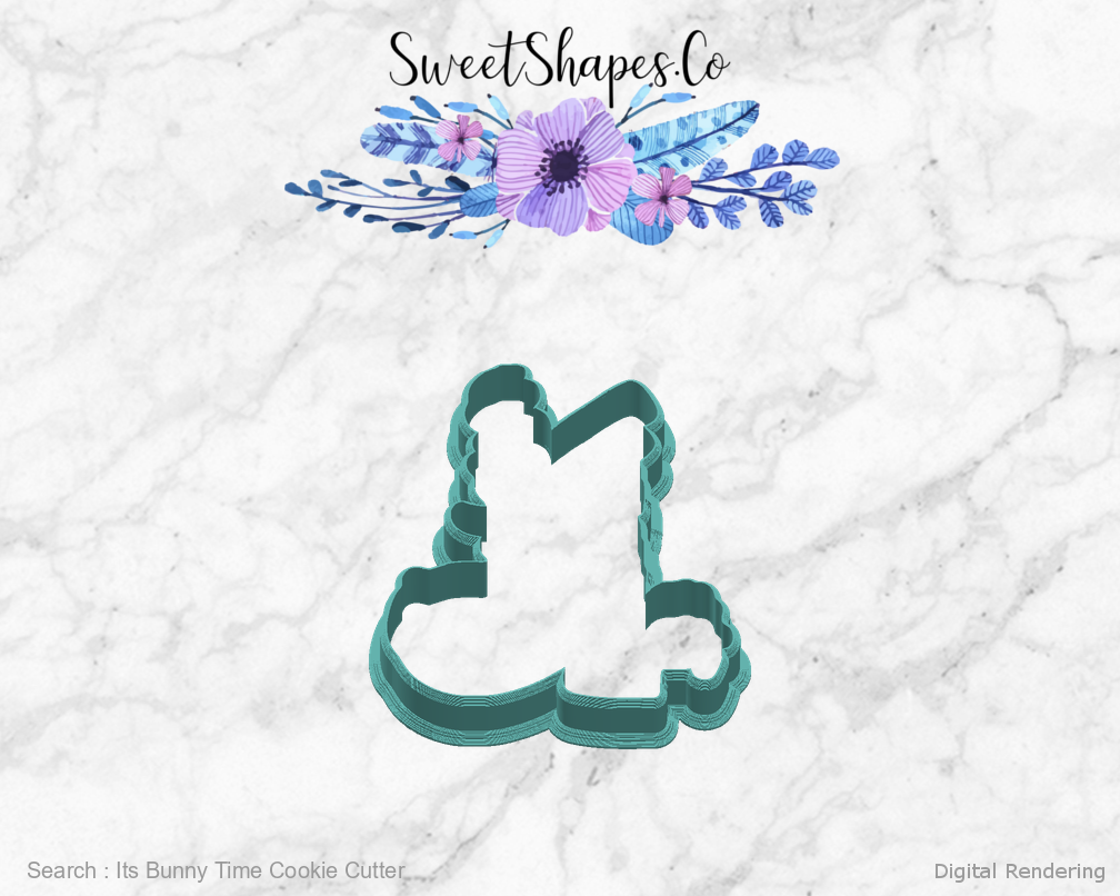 Its Bunny Time Cookie Cutter — right view