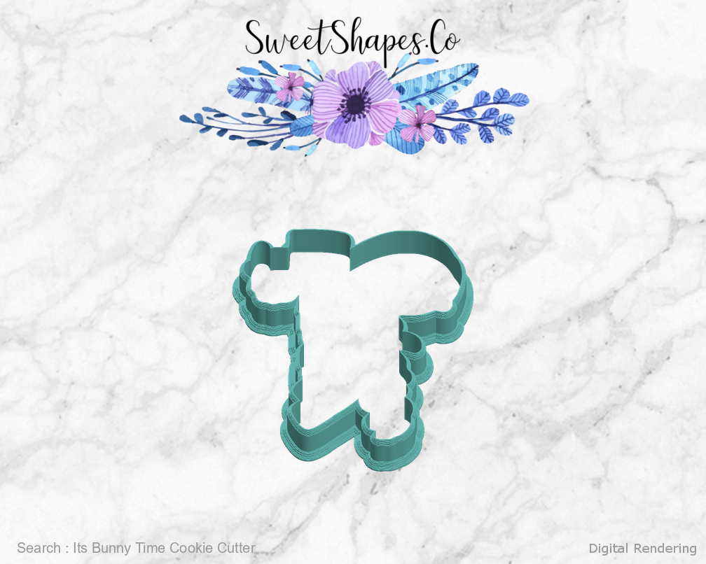 Its Bunny Time Cookie Cutter — left view