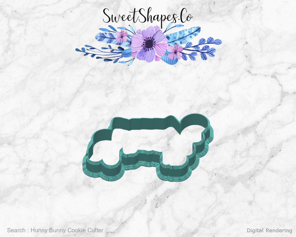 Hunny Bunny Cookie Cutter — back view