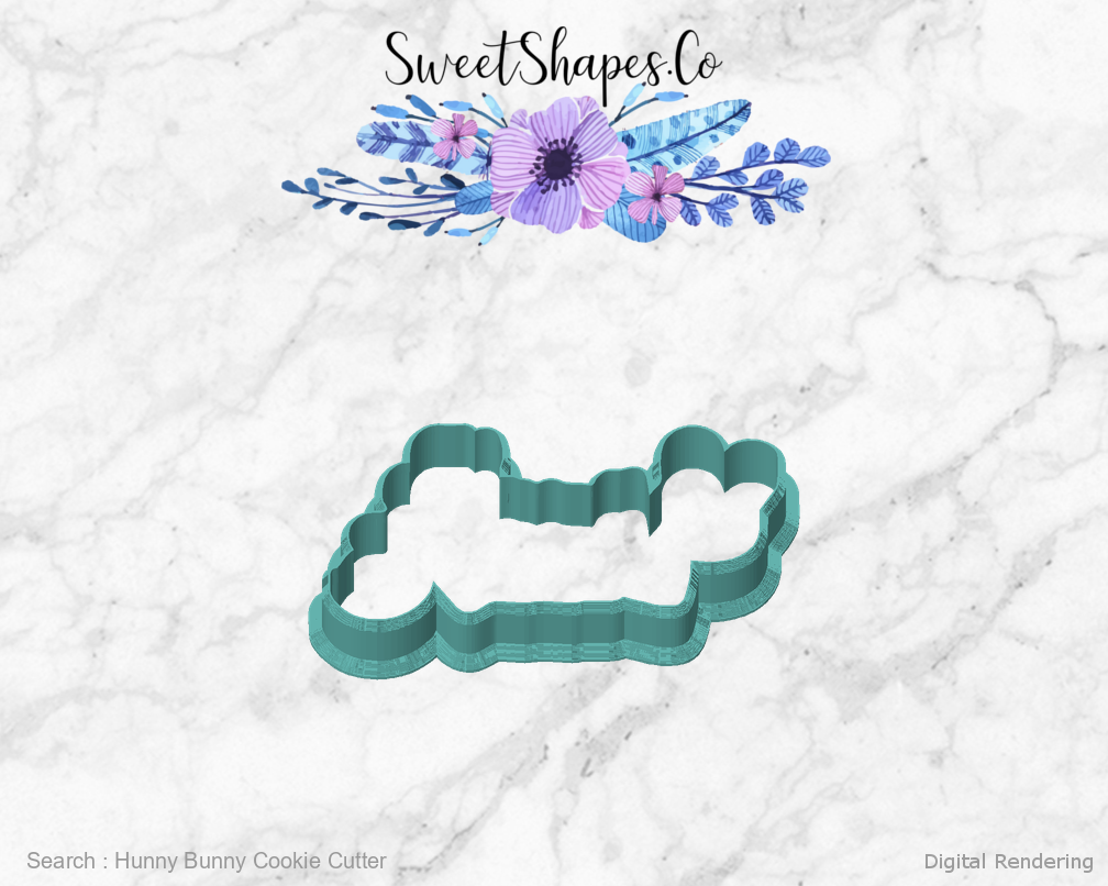 Hunny Bunny Cookie Cutter — front view