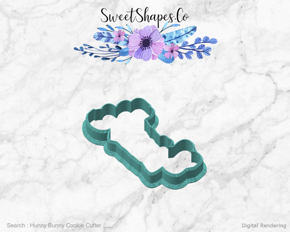 Hunny Bunny Cookie Cutter — angled front view