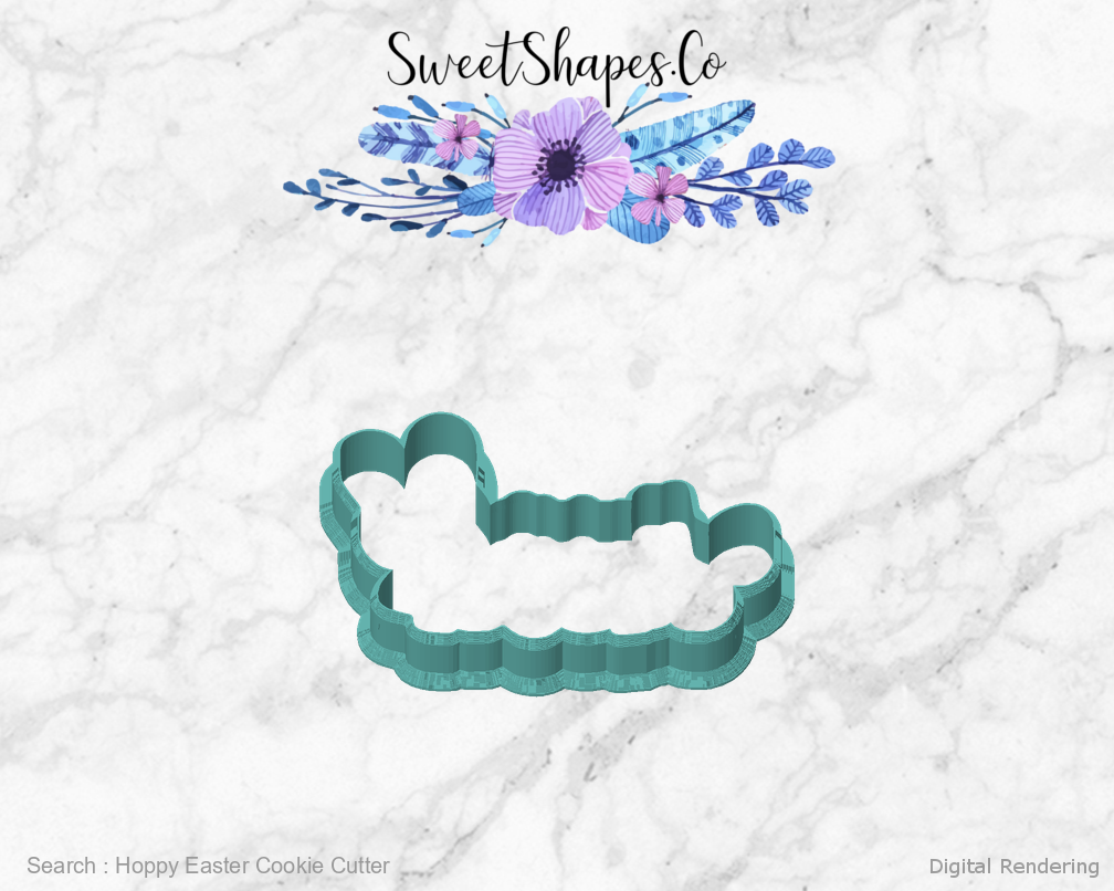Hoppy Easter Cookie Cutter — front view