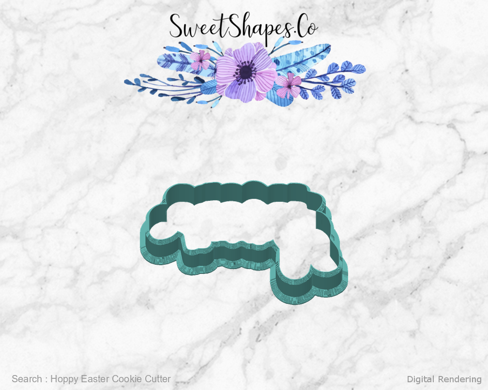 Hoppy Easter Cookie Cutter — back view