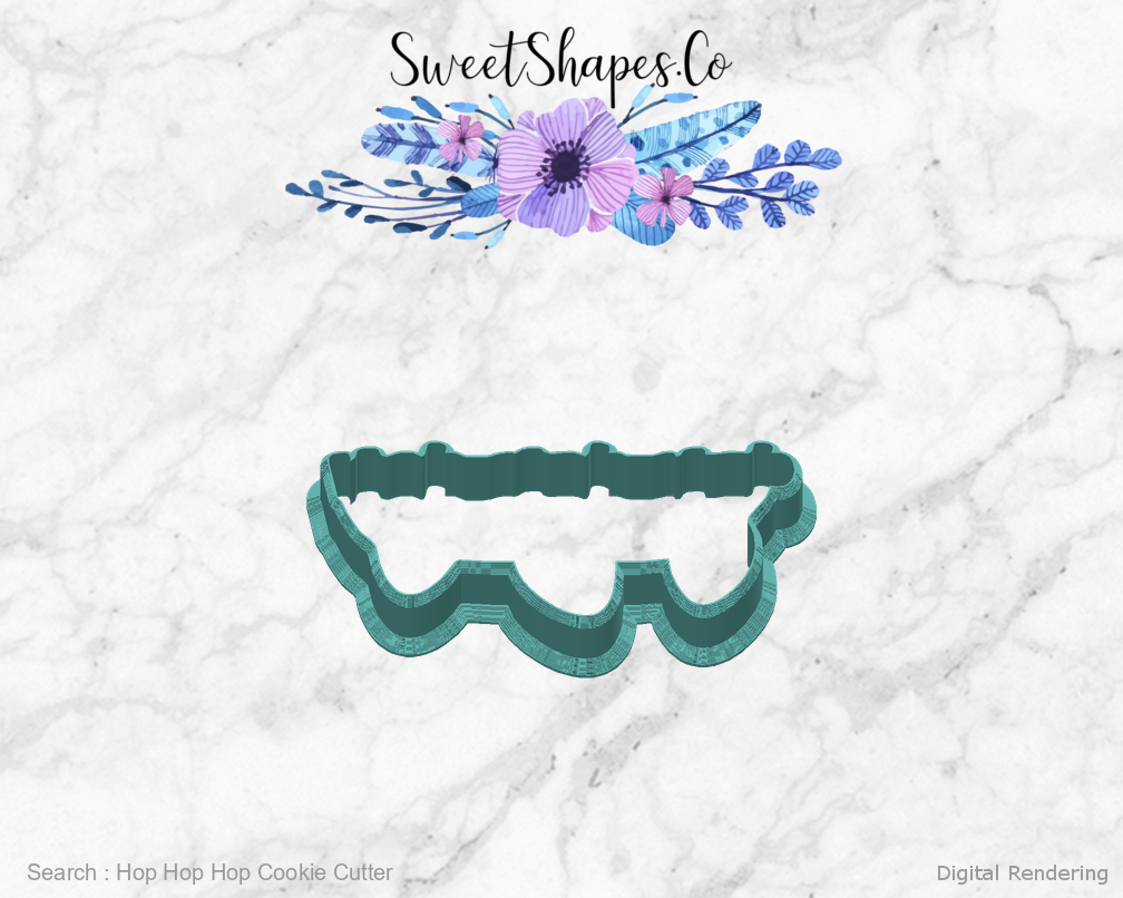 Hop Hop Hop Cookie Cutter — back view
