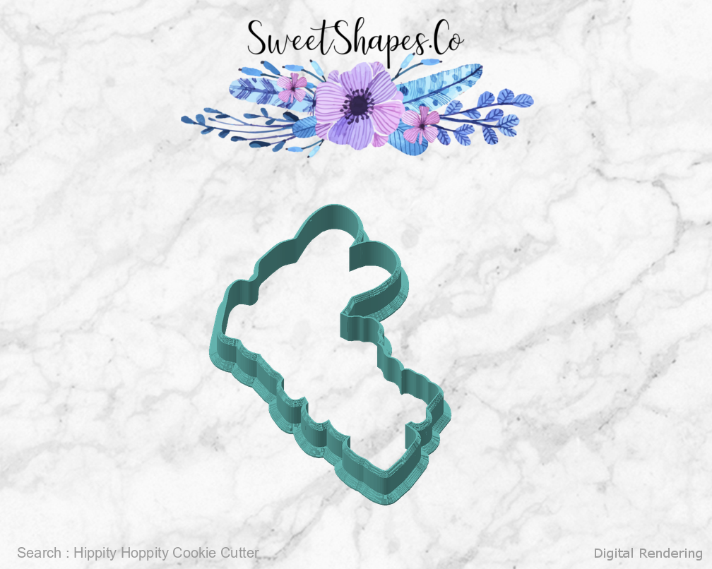 Hippity Hoppity Cookie Cutter — angled front view